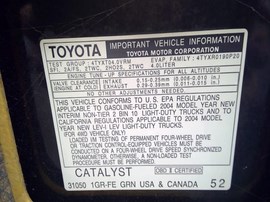 2004 TOYOTA 4RUNNER, BLACK, SR5 MODEL, 4.0 AT, 2WD,   Z25237